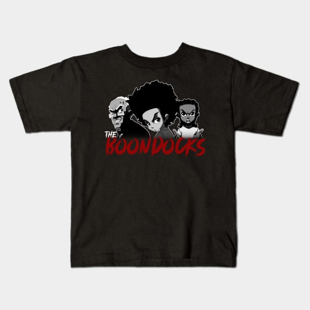 boondocks familys Kids T-Shirt by himmih chromatic art